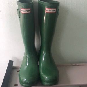 Green Hunter Boots .